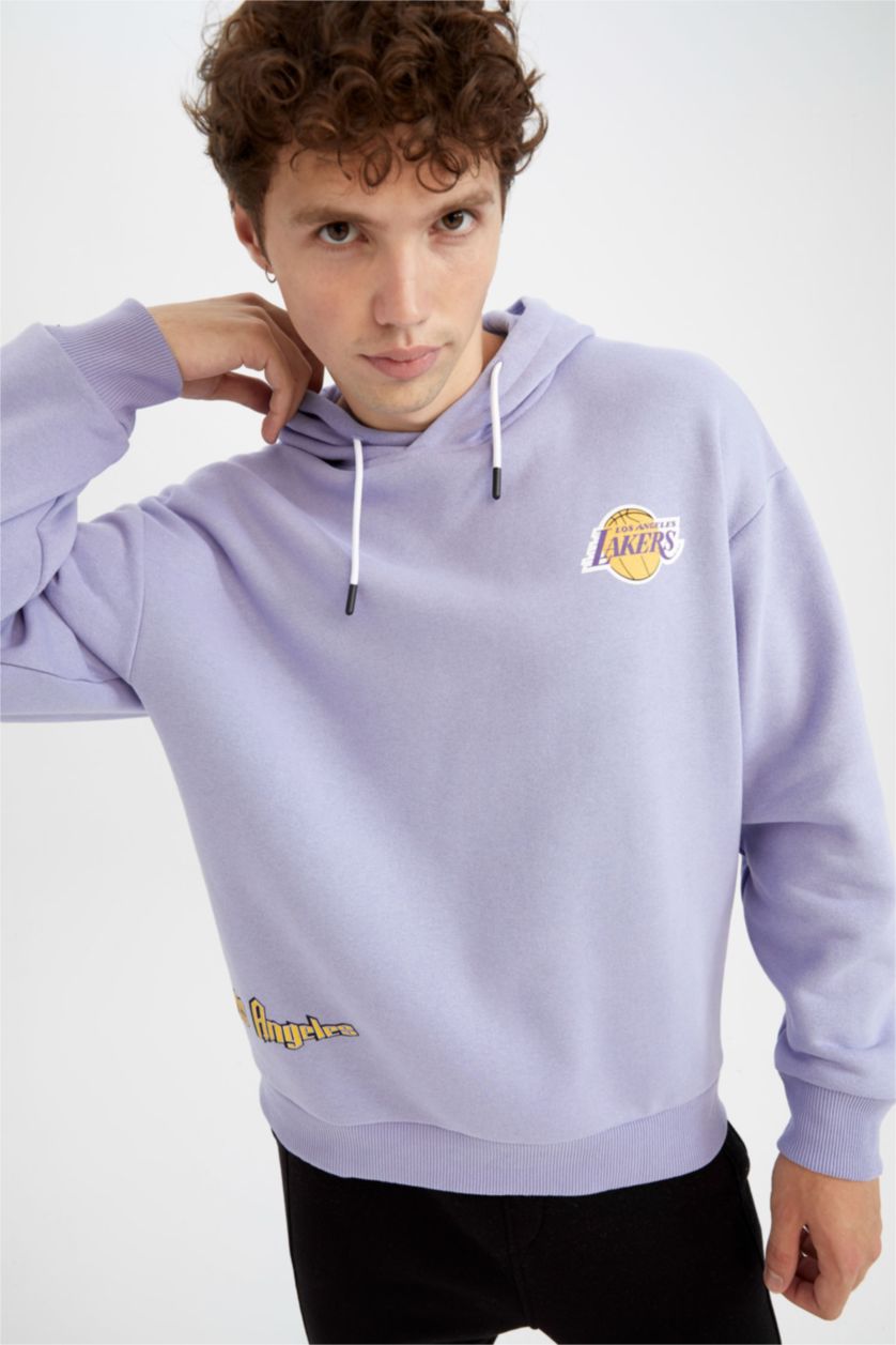 MAN Lilac NBA Los Angeles Lakers Licensed Sweatshirt