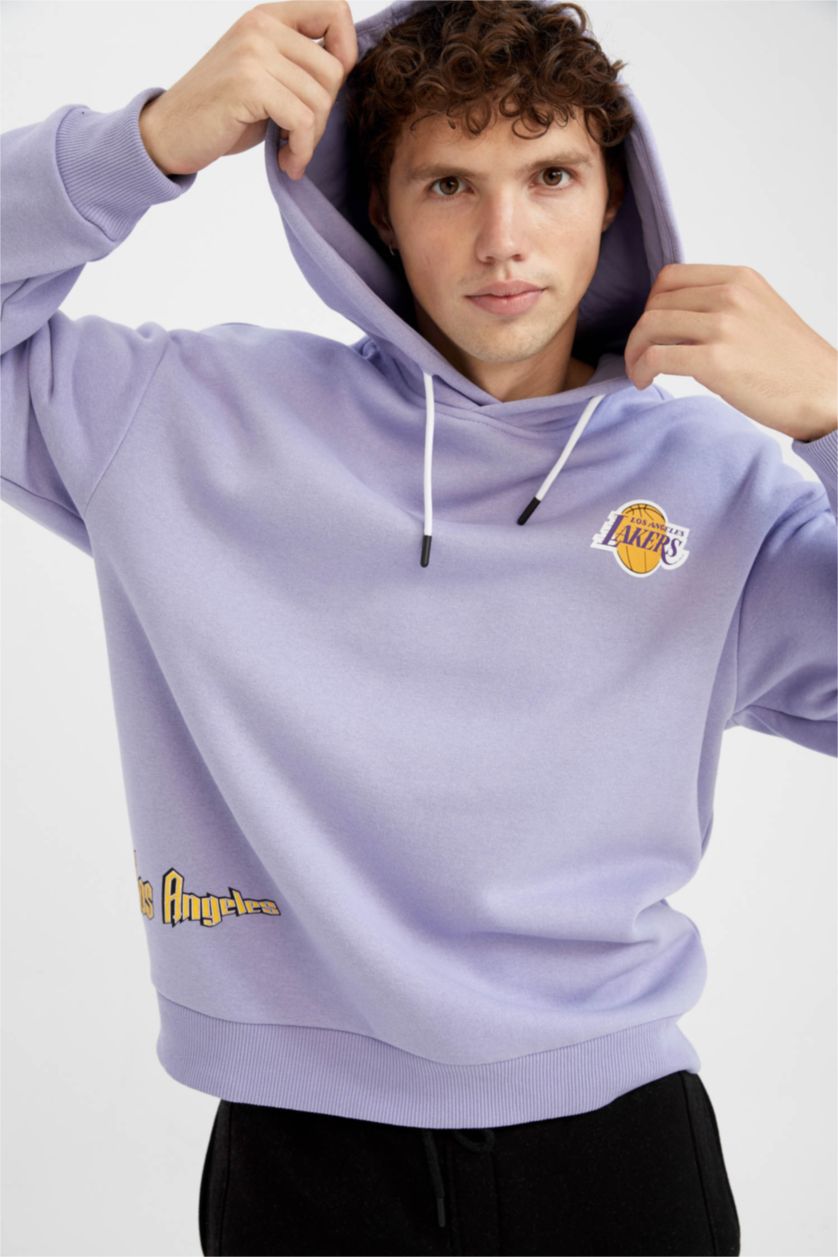 MAN Lilac NBA Los Angeles Lakers Licensed Sweatshirt