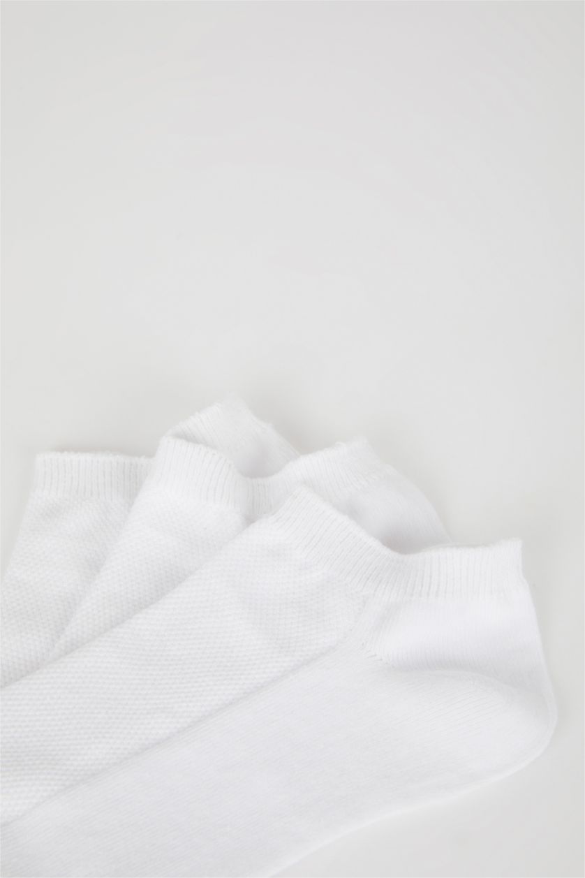 Men White 3 piece Cotton Short Socks