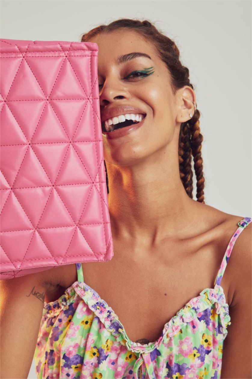 FEMME Rose Sac bandoulière chaîne matelassé pour femme