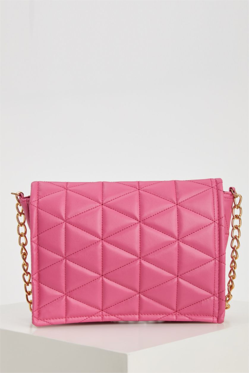 FEMME Rose Sac bandoulière chaîne matelassé pour femme