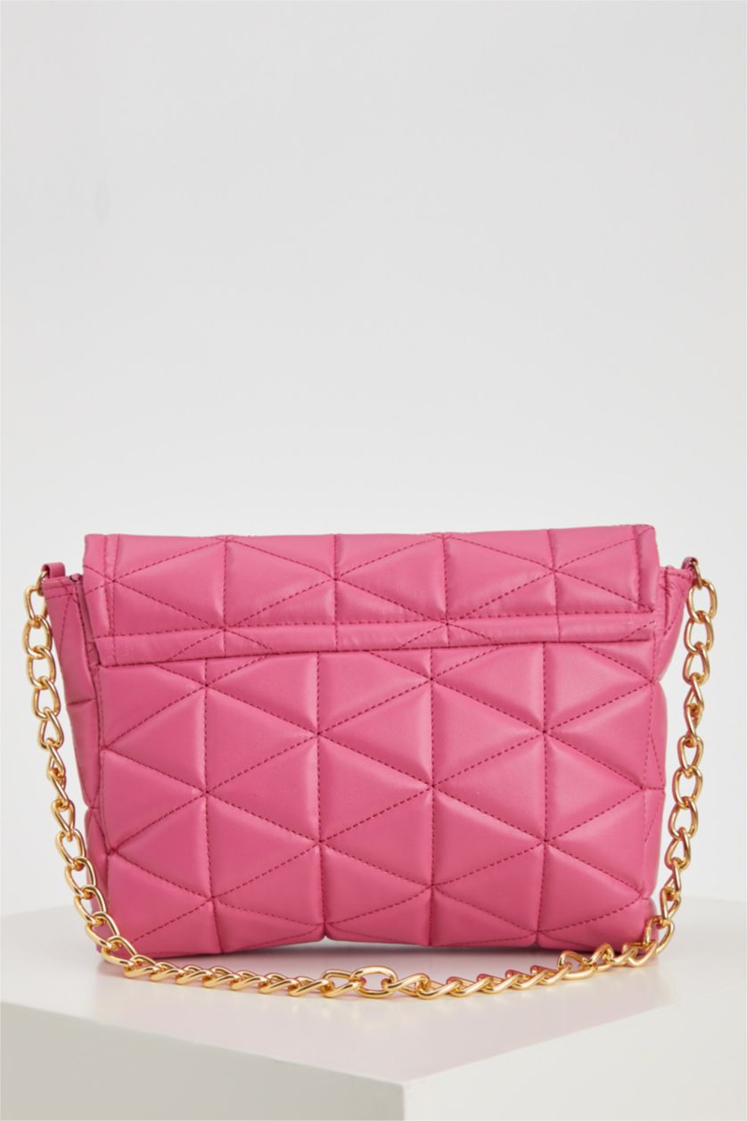 FEMME Rose Sac bandoulière chaîne matelassé pour femme