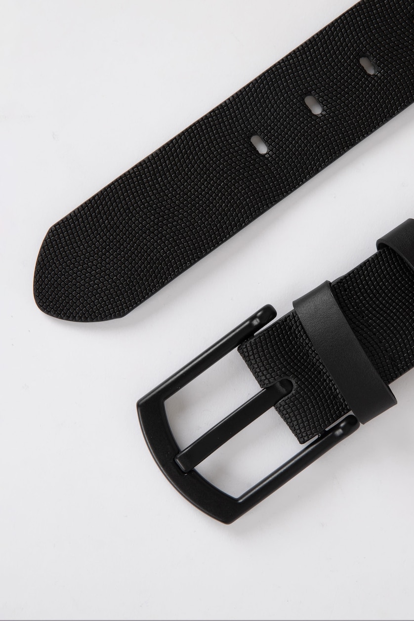 رجال أسود حزام جينز جلد صناعي رجالي