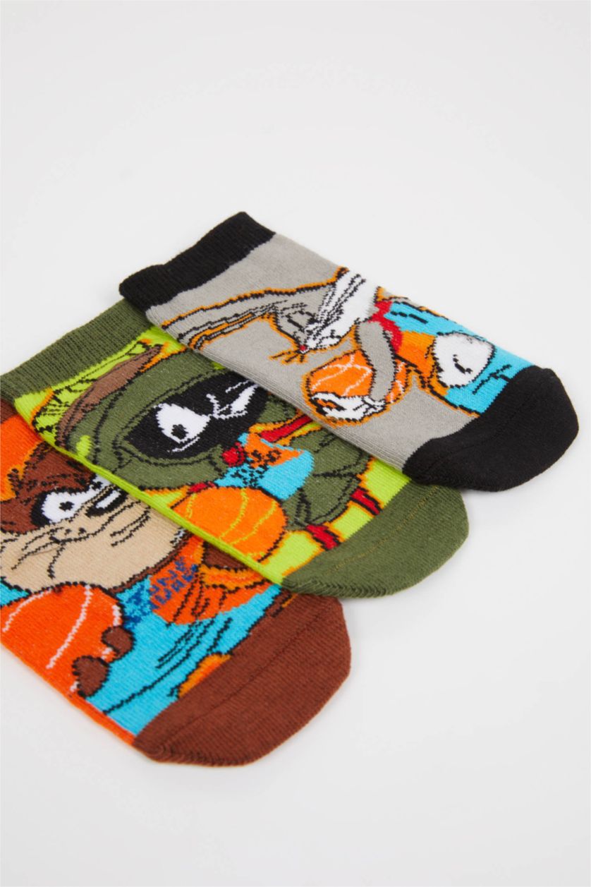 أولاد Karma طقم  3 جوارب قطنية ولادية مرخص من Space Jam