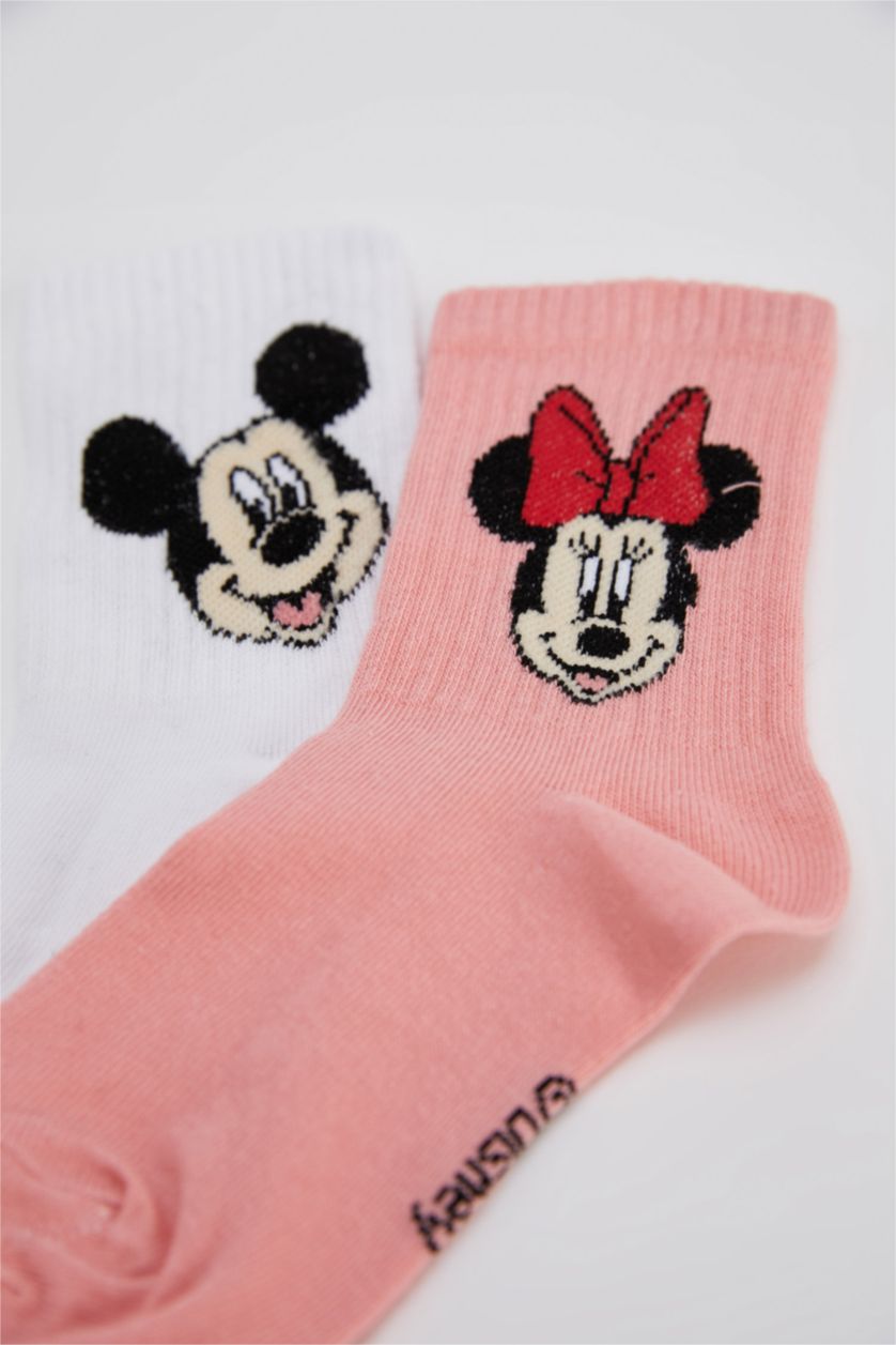 GIRLS & TEENS Karma Girl Mickey & Minnie Licensed 2 piece Long Socks