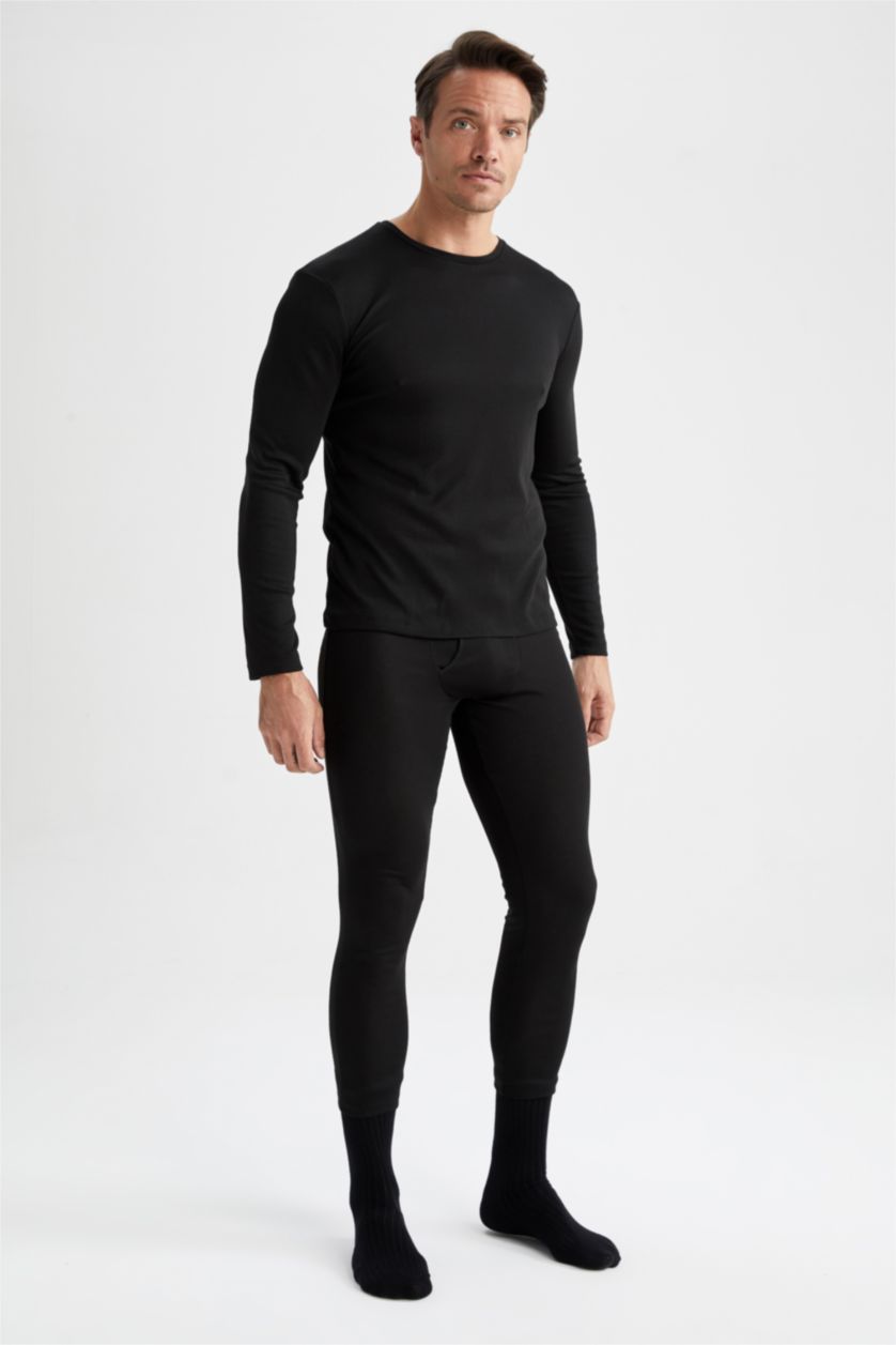 MAN Black Slim Fit Long Sleeve Thermal Underwear
