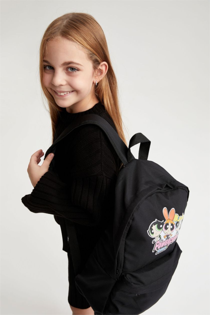 Kız Çocuk - Genç Kız Siyah Kız Çocuk PowerPuuf Gırls Lisanslı Okul Sırt Çantası