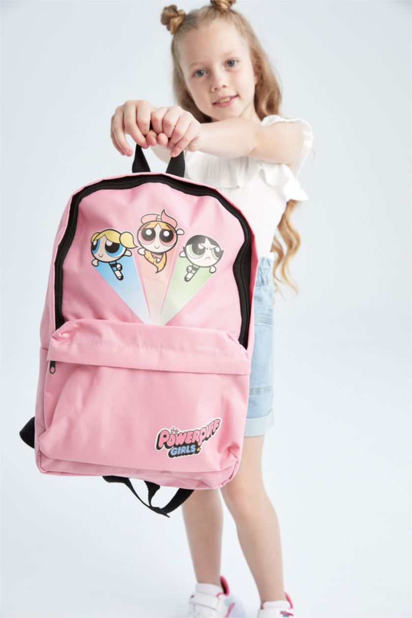 Kız Çocuk - Genç Kız Açık Pembe Kız Çocuk PowerPuff Girls Lisanslı Sırt Çantası