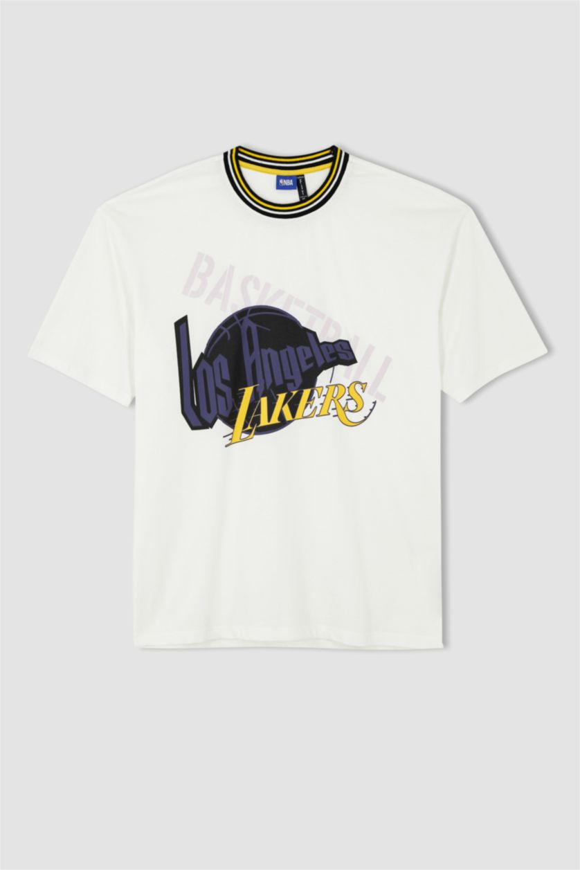 MAN Ecru NBA Los Angeles Lakers Licensed T-Shirt
