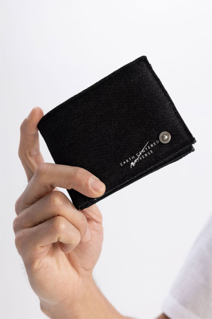 Erkek Siyah Erkek Jean Kumaşlı Cüzdan