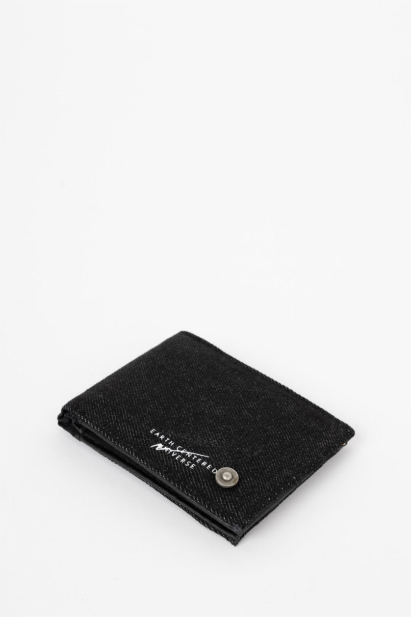 Erkek Siyah Erkek Jean Kumaşlı Cüzdan