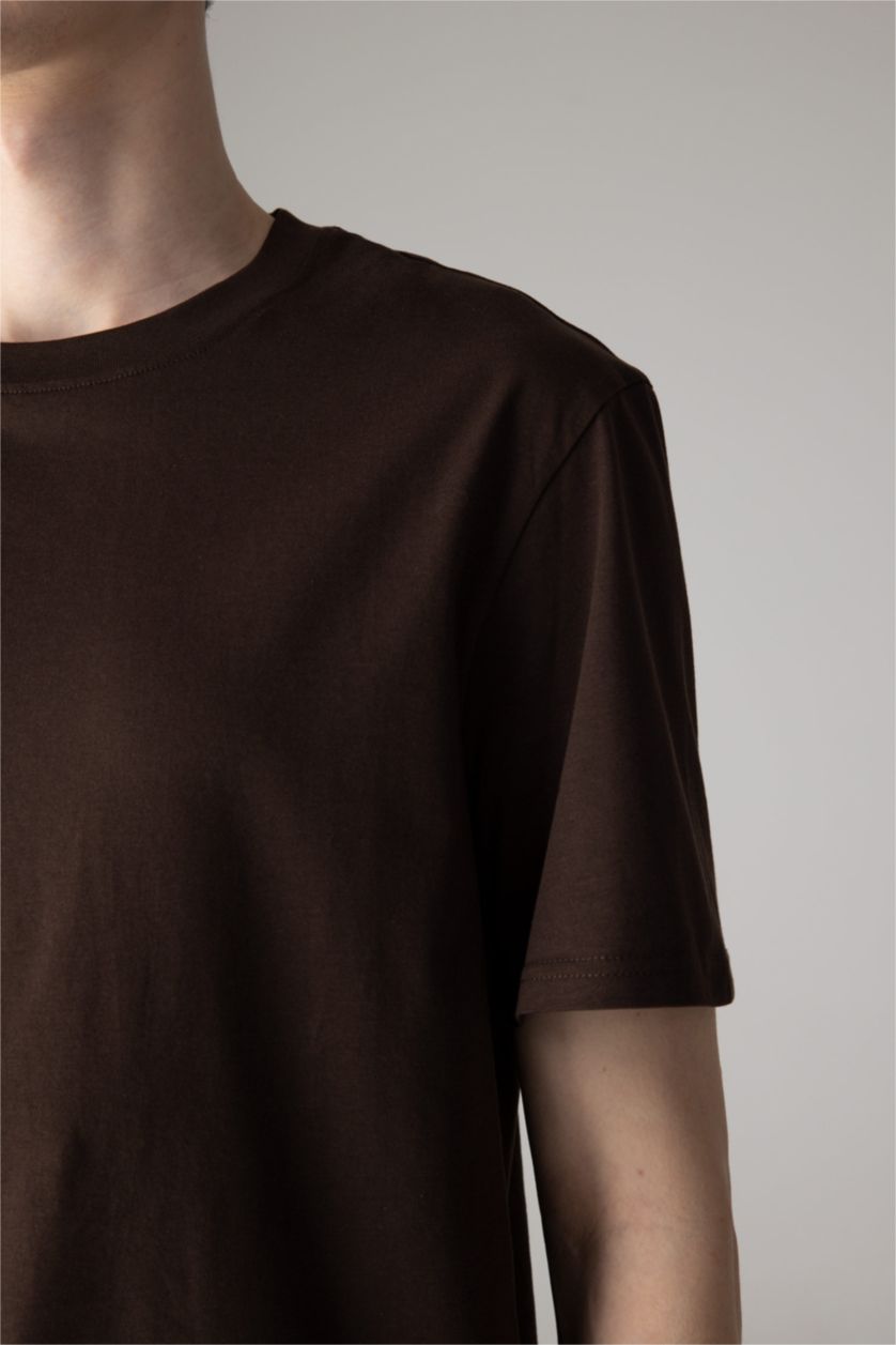 MAN Brown New Regular Fit Short Sleeve T-Shirt
