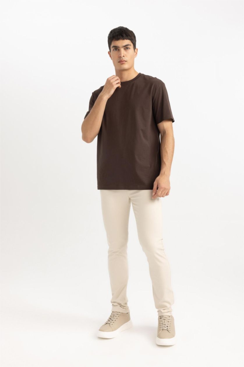 MAN Brown New Regular Fit Short Sleeve T-Shirt