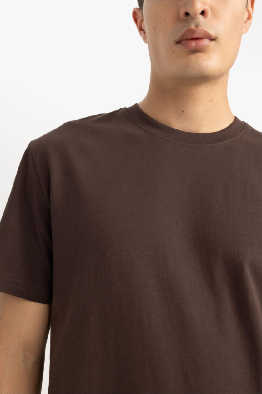 MAN Brown New Regular Fit Short Sleeve T-Shirt