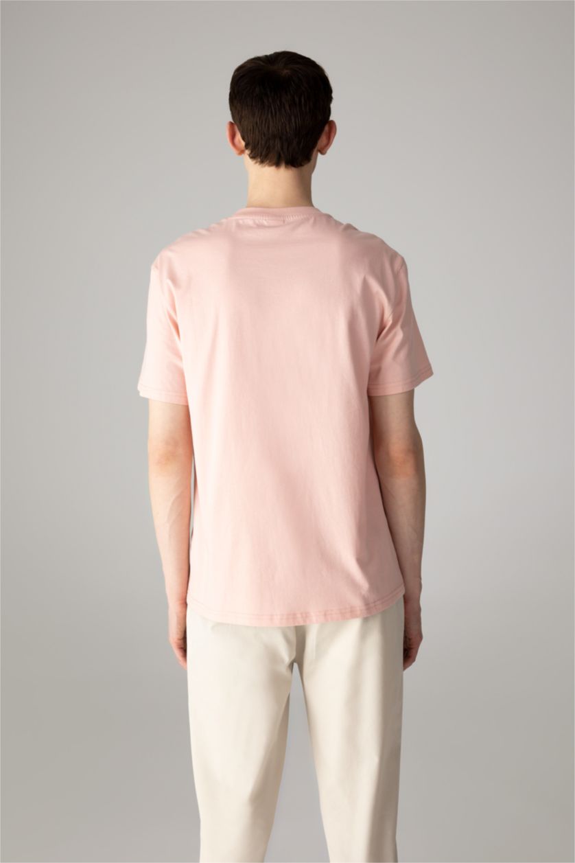 MAN Pink New Regular Fit Crew Neck Basic Cotton T-Shirt