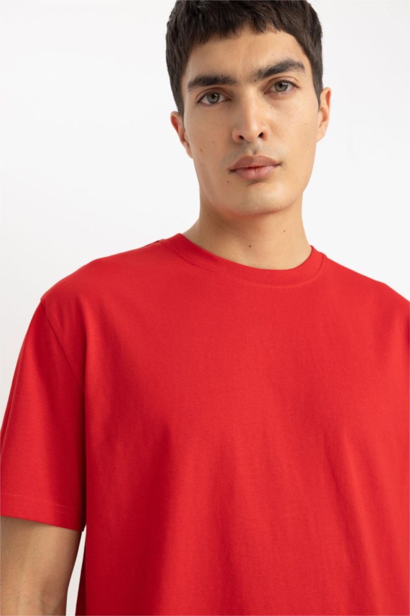 رجالي أحمر New Regular Fit Short Sleeve T-Shirt