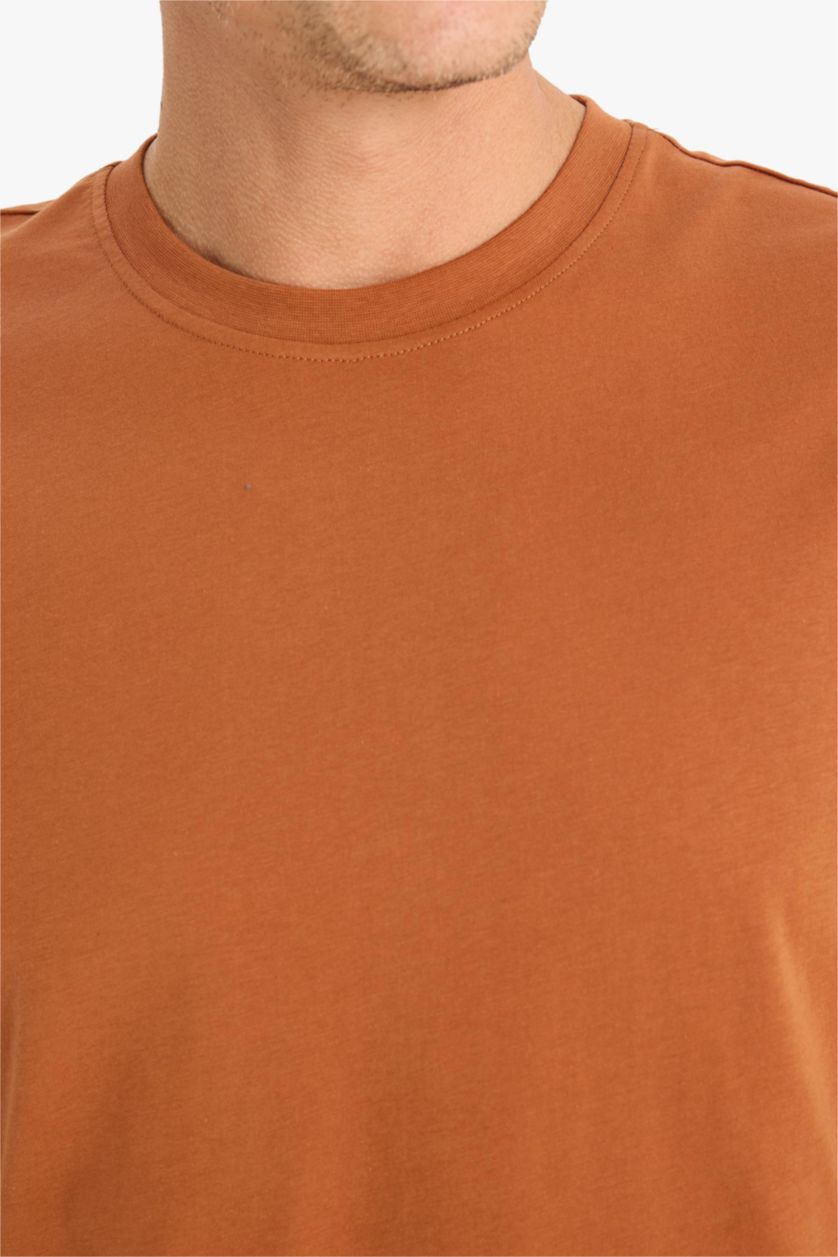 MAN Cinnamon New Regular Fit Crew Neck Basic T-Shirt