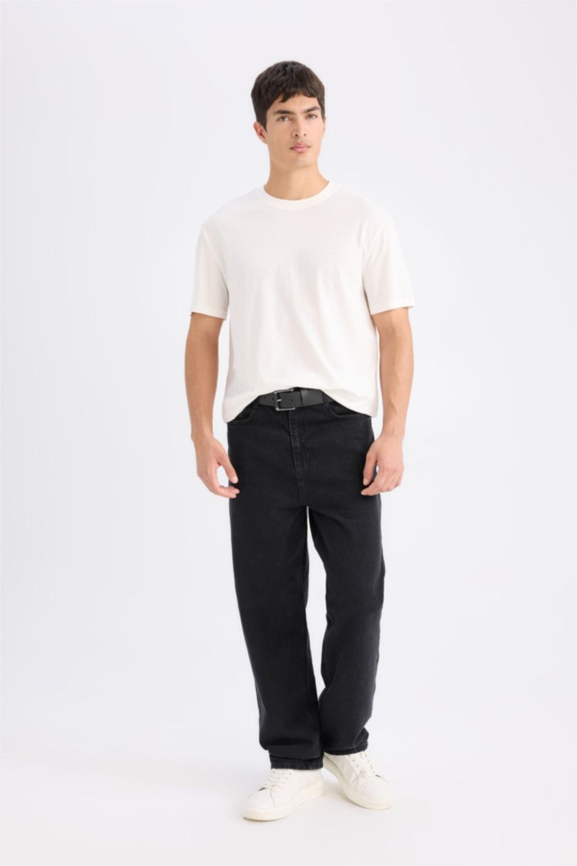 Erkek Kırık Beyaz NEW REGULAR FIT %100 Pamuk Basic Tişört