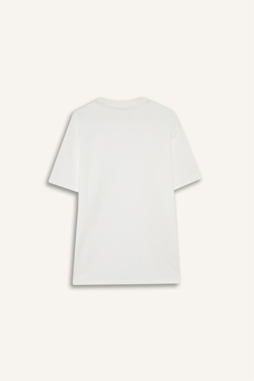 Erkek Kırık Beyaz NEW REGULAR FIT %100 Pamuk Basic Tişört
