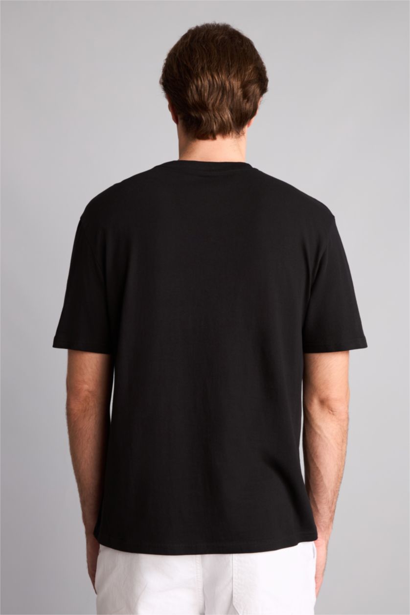 MAN Black Regular Fit Short Sleeve T-Shirt
