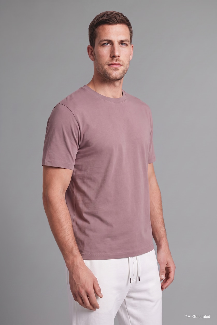 Men Dark Rose New Regular Fit Short Sleeve T-Shirt