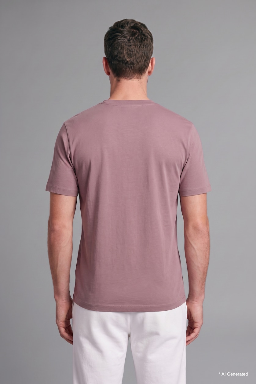 Men Dark Rose New Regular Fit Short Sleeve T-Shirt