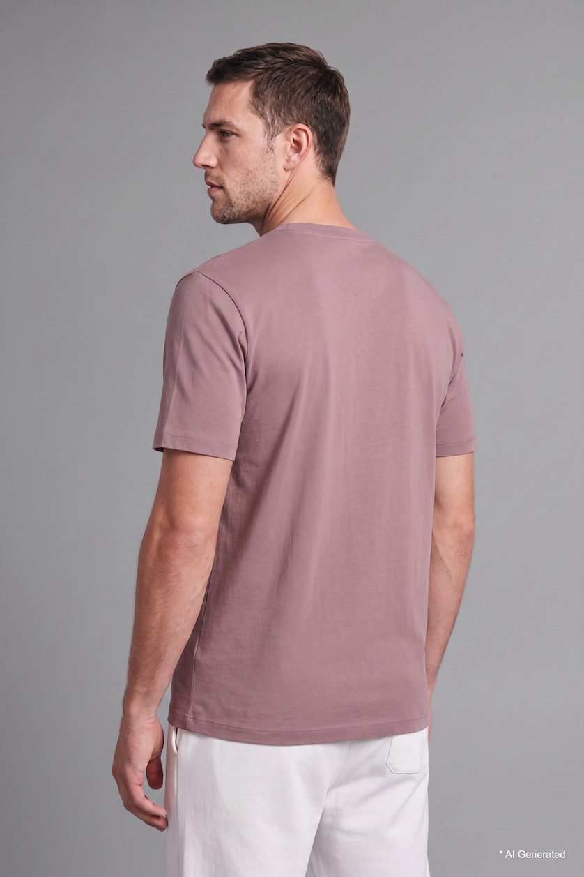 Men Dark Rose New Regular Fit Short Sleeve T-Shirt