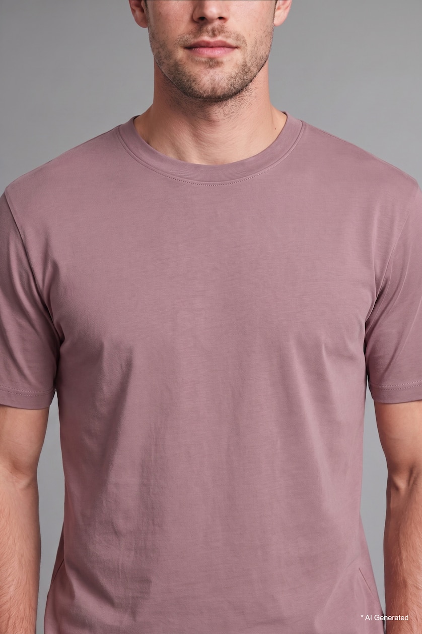 Men Dark Rose New Regular Fit Short Sleeve T-Shirt