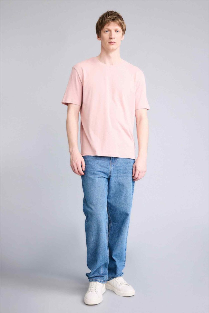 Erkek Gülkurusu New Regular Fıt Kısa Kollu Tişört