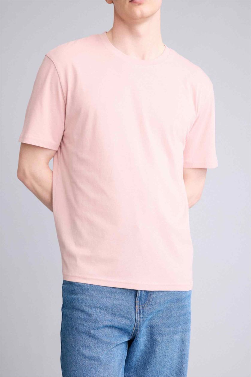 Erkek Gülkurusu New Regular Fıt Kısa Kollu Tişört