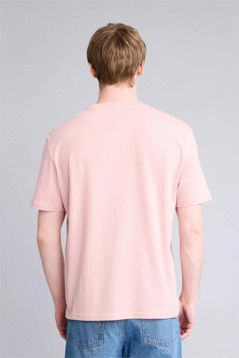 Erkek Gülkurusu New Regular Fıt Kısa Kollu Tişört