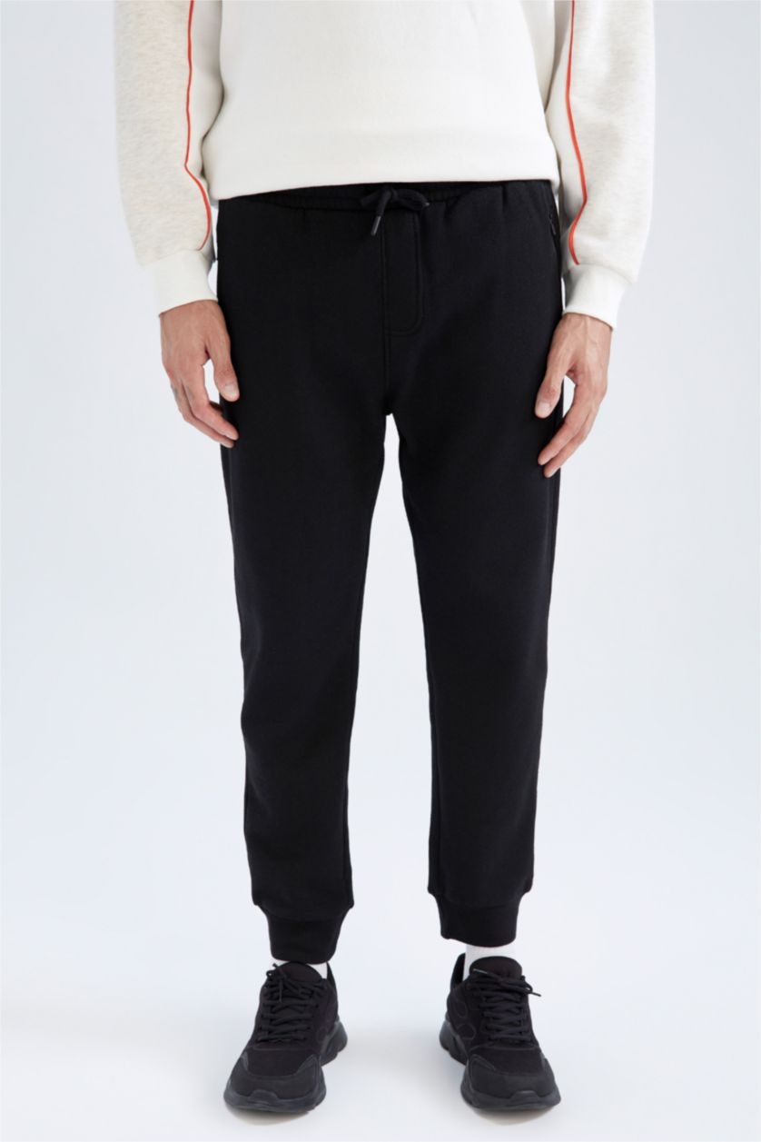 HOMME Noir Pantalon De Jogging Coupe Slim