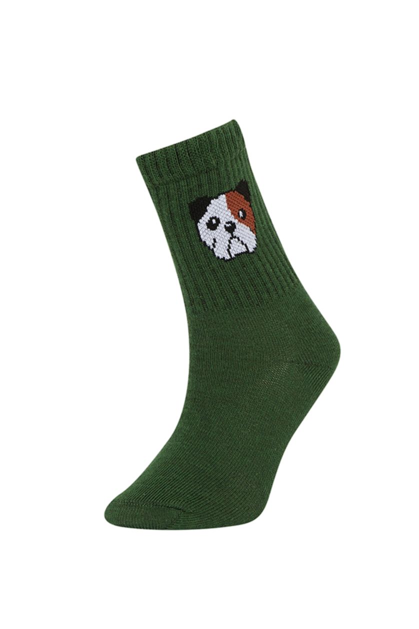 Erkek Çocuk - Genç Erkek Karma Erkek Çocuk Hayvan Desenli 5'li Pamuklu Uzun Çorap