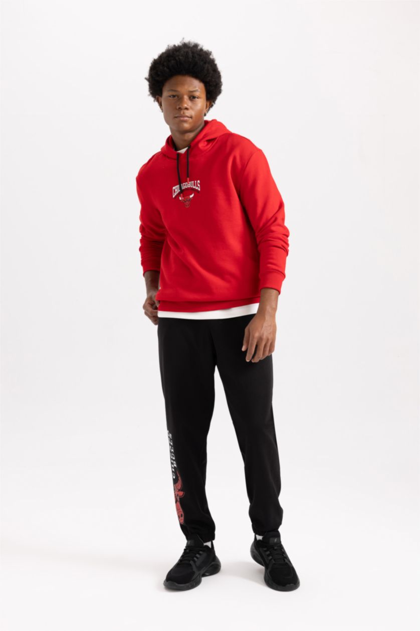 MAN Black DeFactoFit NBA Chicago Bulls Oversize Fit Jogger Sweatpants