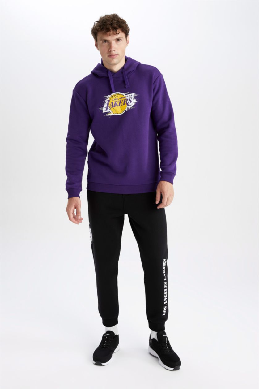 MAN Black Thick Sweatshirt Fabric Jogger
