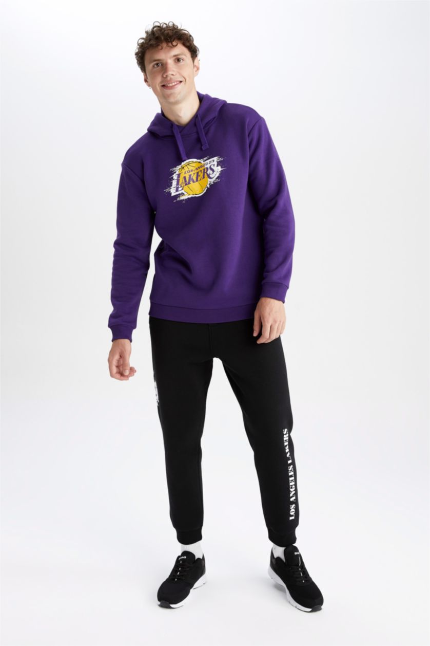 MAN Black Thick Sweatshirt Fabric Jogger