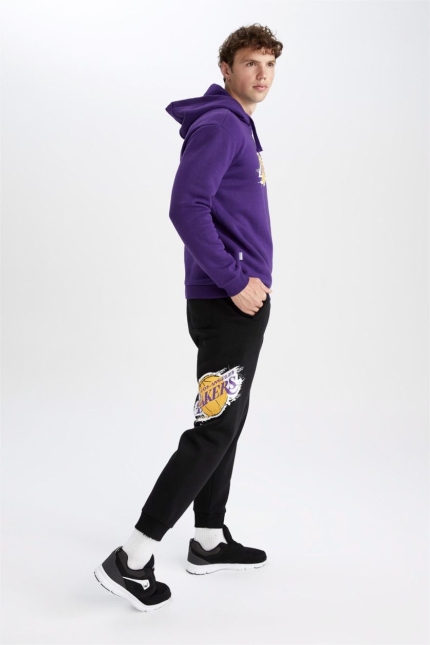 MAN Black Thick Sweatshirt Fabric Jogger