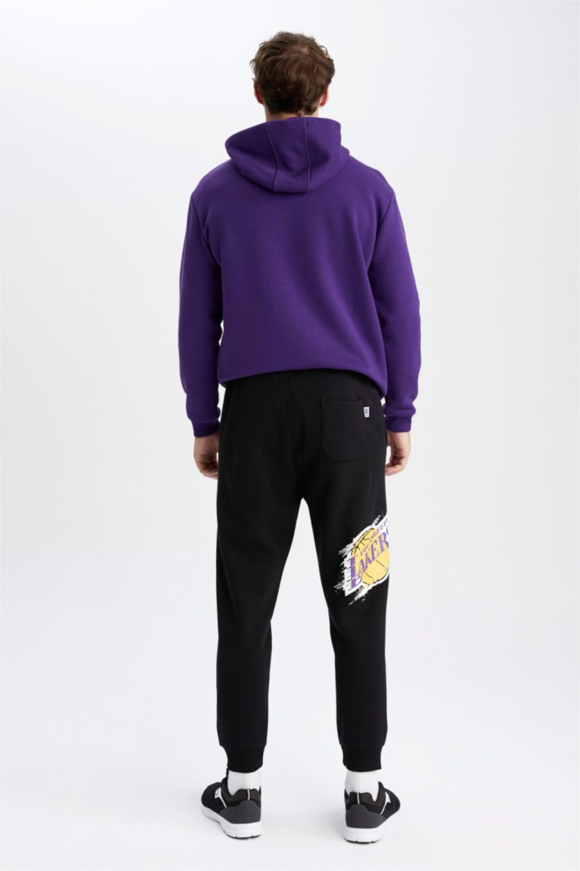 MAN Black Thick Sweatshirt Fabric Jogger
