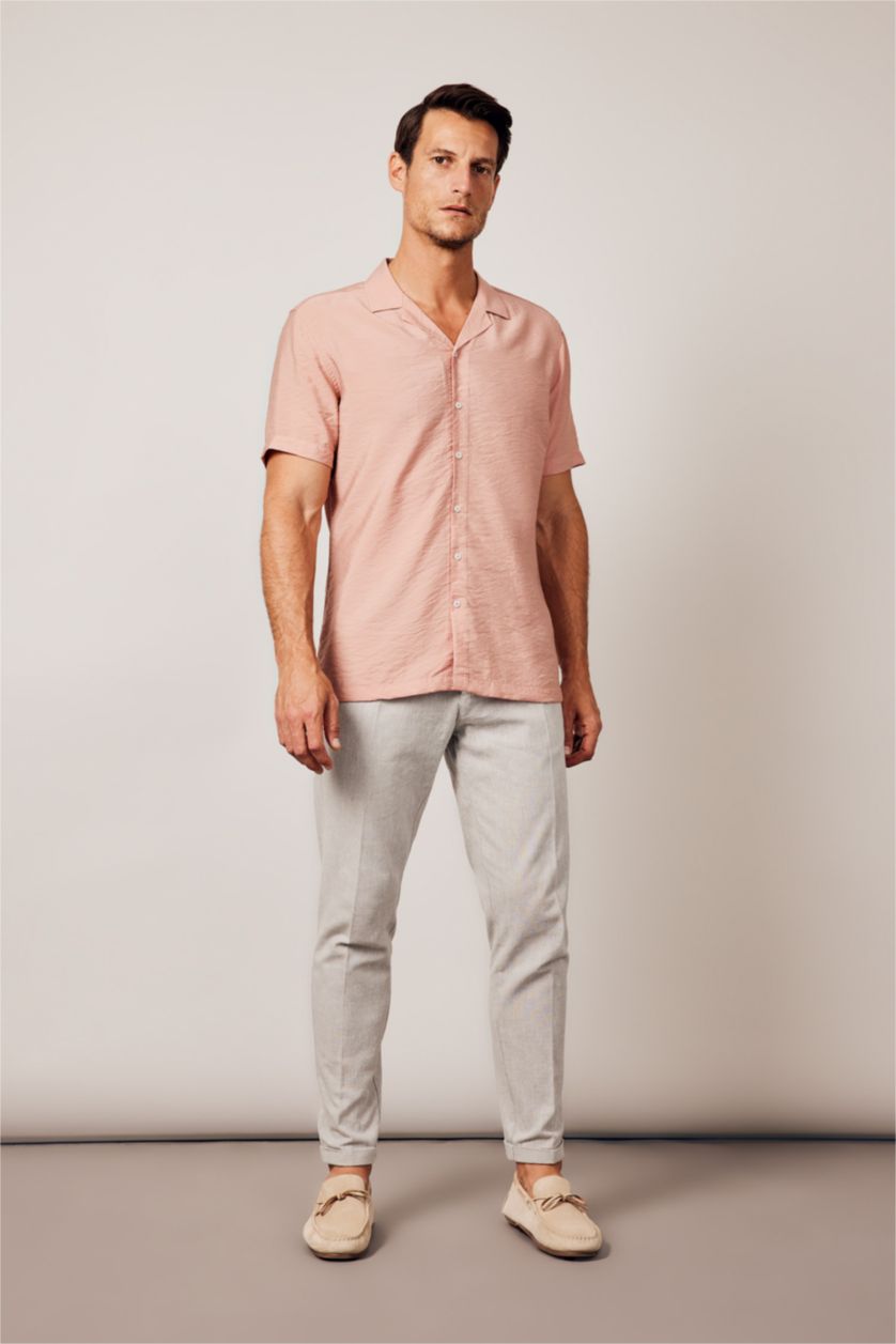 MAN Rose Modern Fit Resort Neck aerobics Short Sleeve Shirt