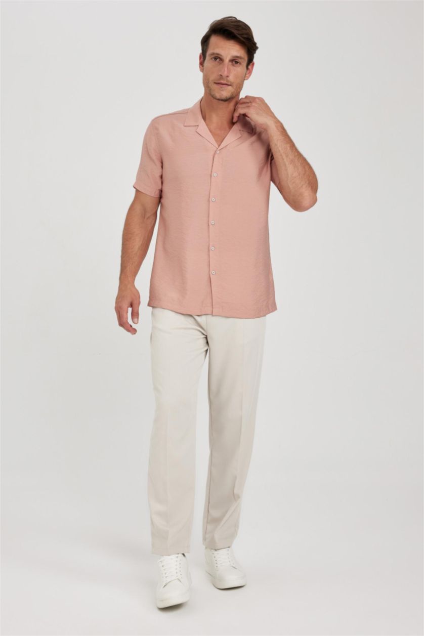 MAN Rose Modern Fit Resort Neck aerobics Short Sleeve Shirt