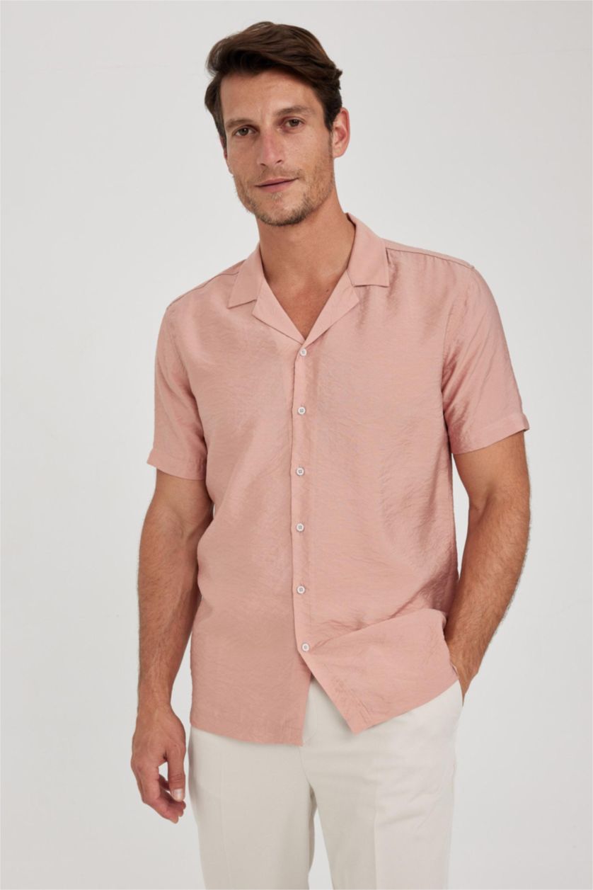 MAN Rose Modern Fit Resort Neck aerobics Short Sleeve Shirt