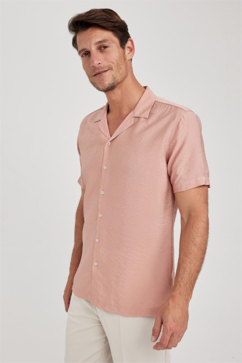 MAN Rose Modern Fit Resort Neck aerobics Short Sleeve Shirt