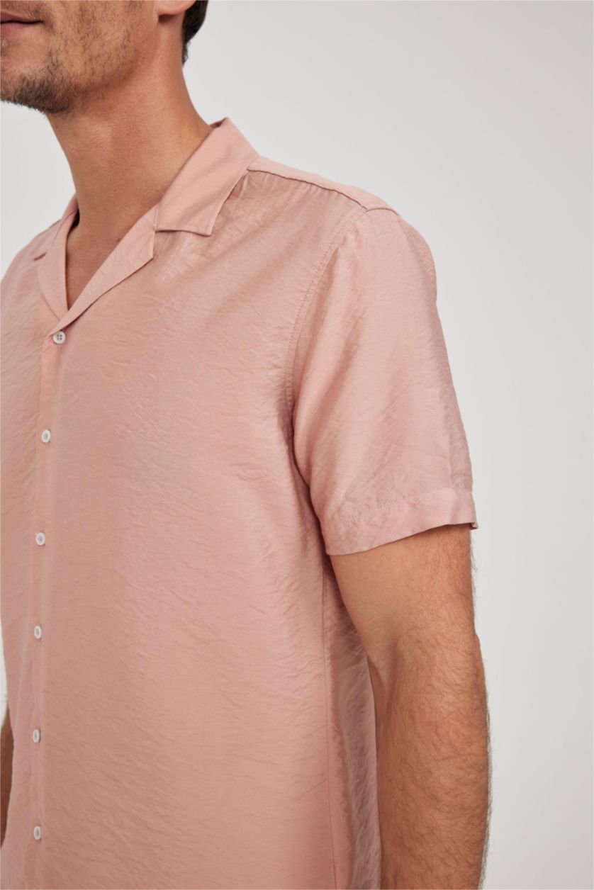 MAN Rose Modern Fit Resort Neck aerobics Short Sleeve Shirt