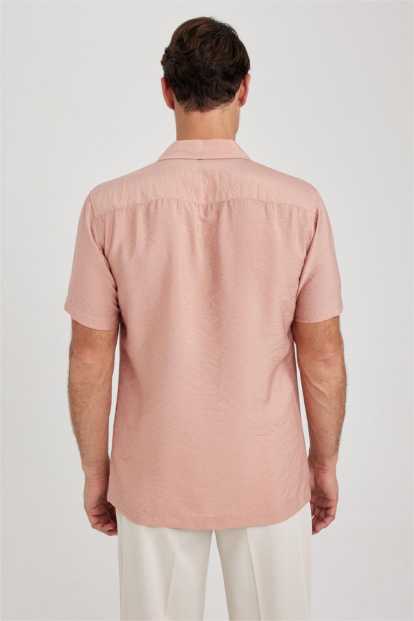 MAN Rose Modern Fit Resort Neck aerobics Short Sleeve Shirt