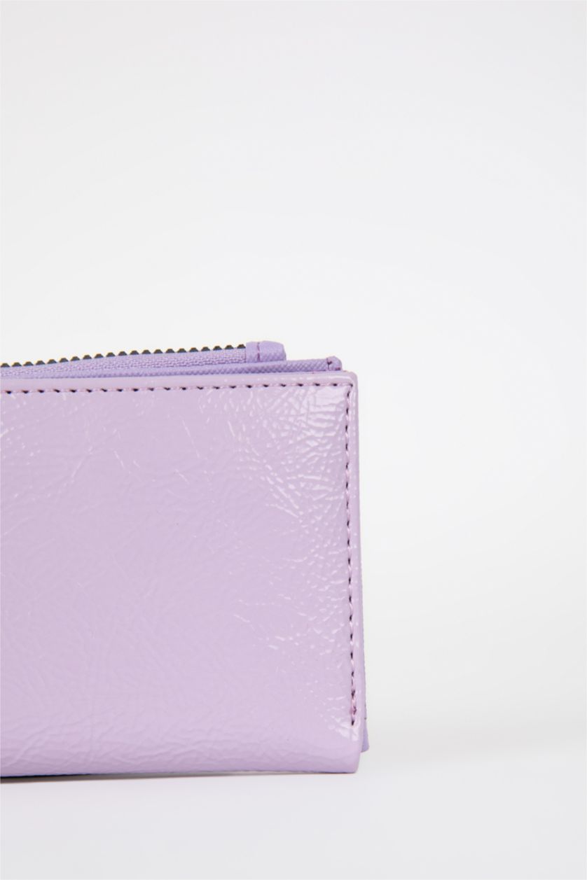 نساء أرجواني محفظة جلد صناعي نسائية منقوشة