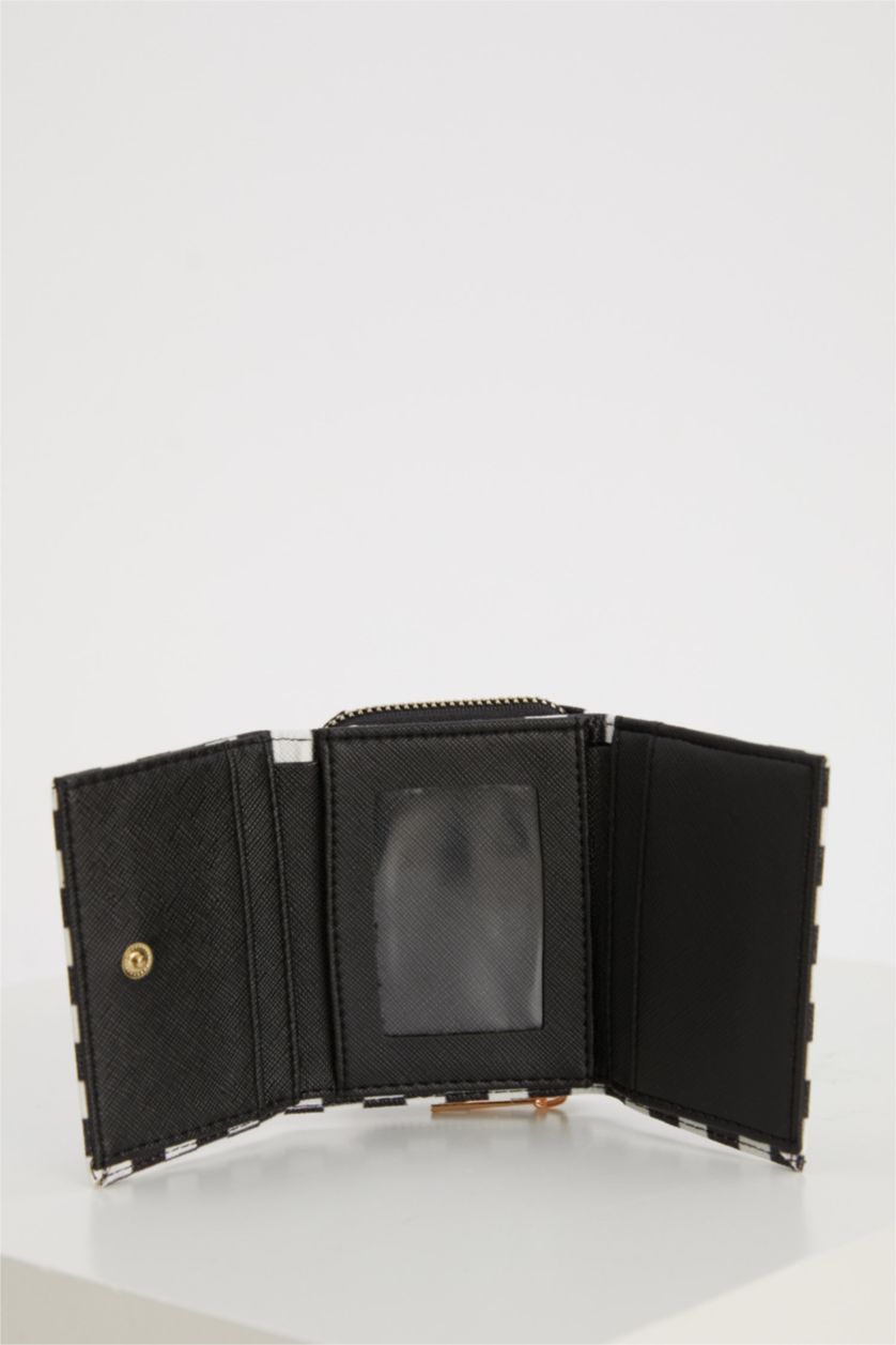 Kadın Karma Kadın Damalı Suni Deri Cüzdan