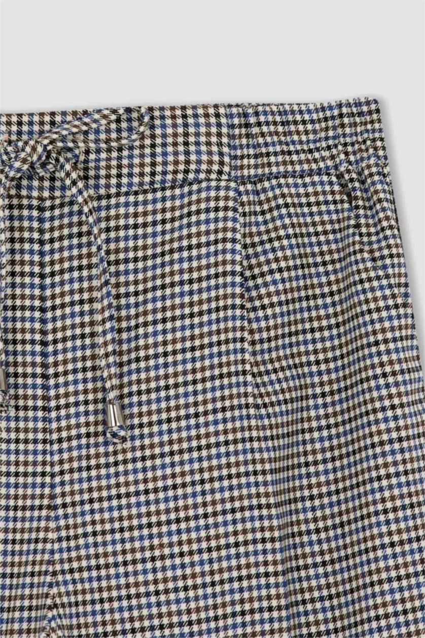 Kadın Bej Yüksek Bel Jogger Fıt Pantolon