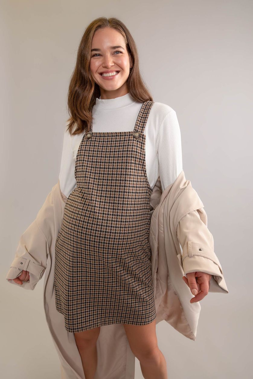 WOMAN Beige Salopet Midi Maternity Dress