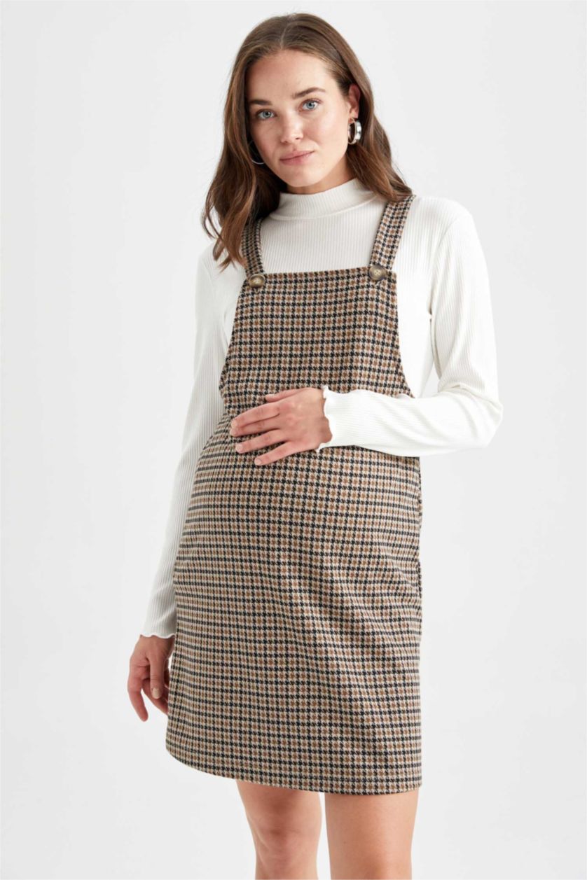 WOMAN Beige Salopet Midi Maternity Dress