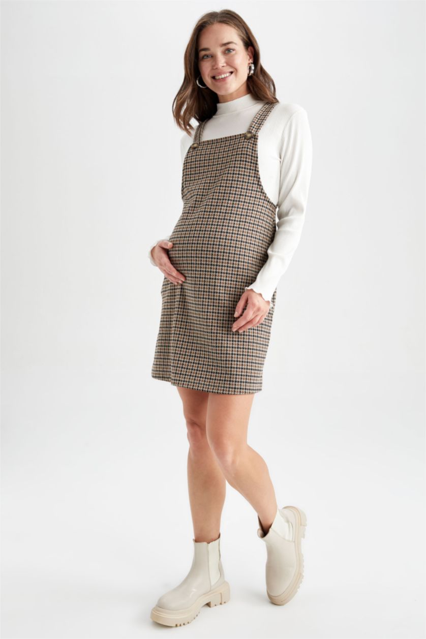 WOMAN Beige Salopet Midi Maternity Dress